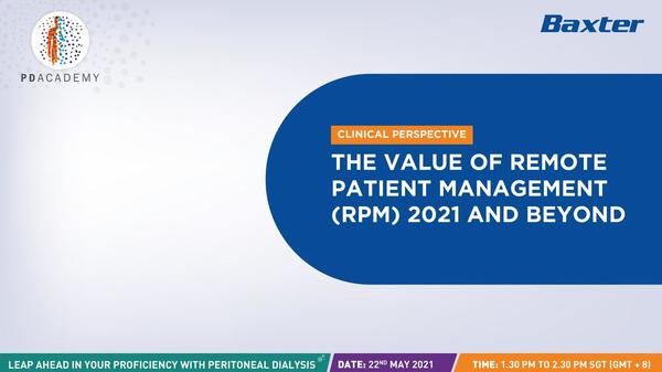 Cover image for the value of remote patient management 2021 and beyond